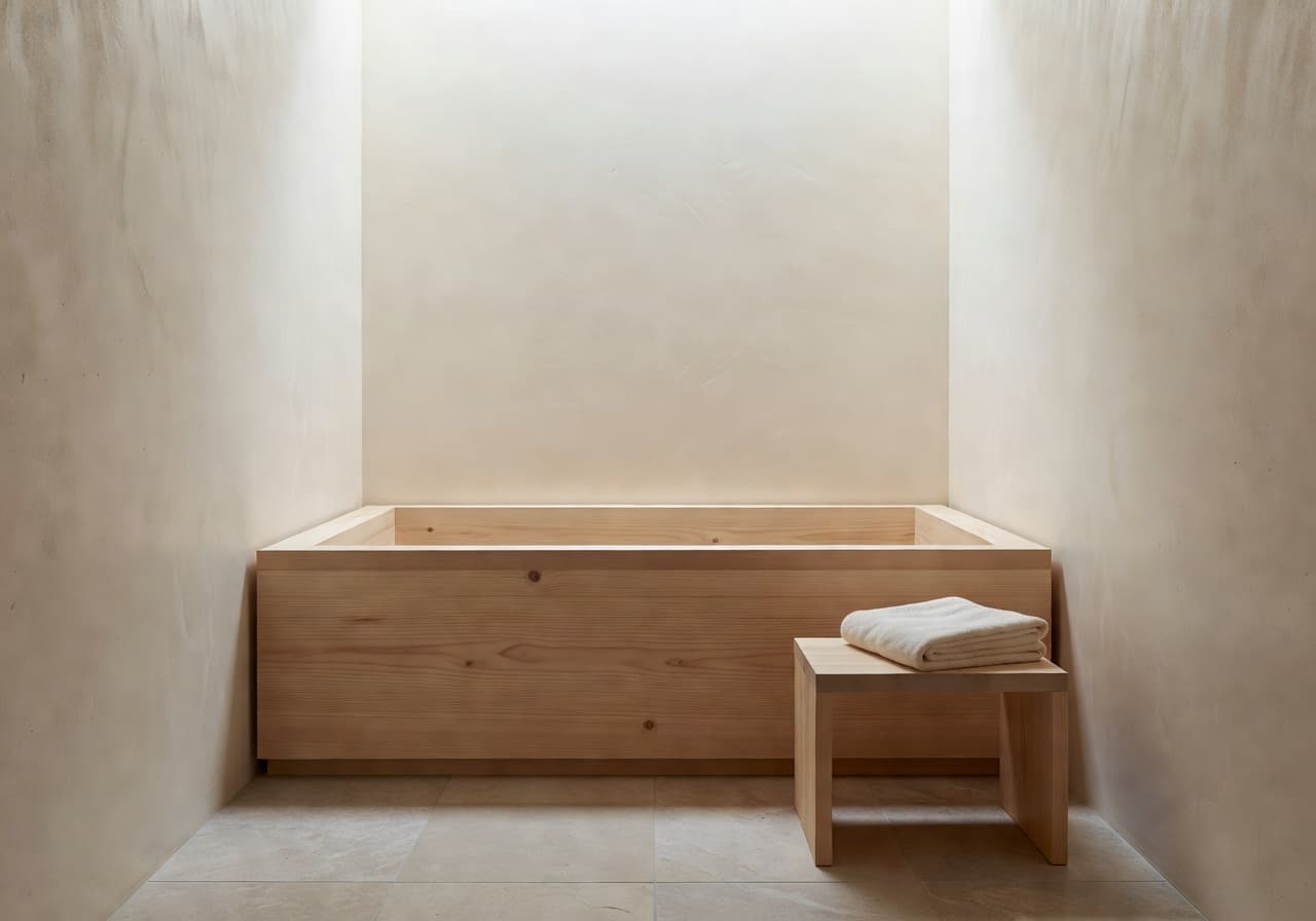 AI で生成されたスパのようなバスルームインテリア