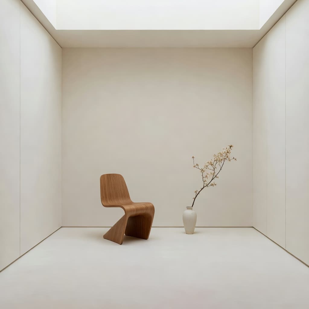 AI で生成したミニマルインテリアの部屋